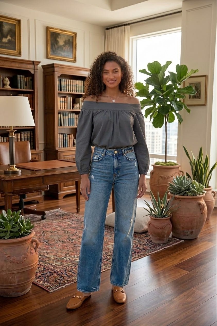 Of shoulder blouse