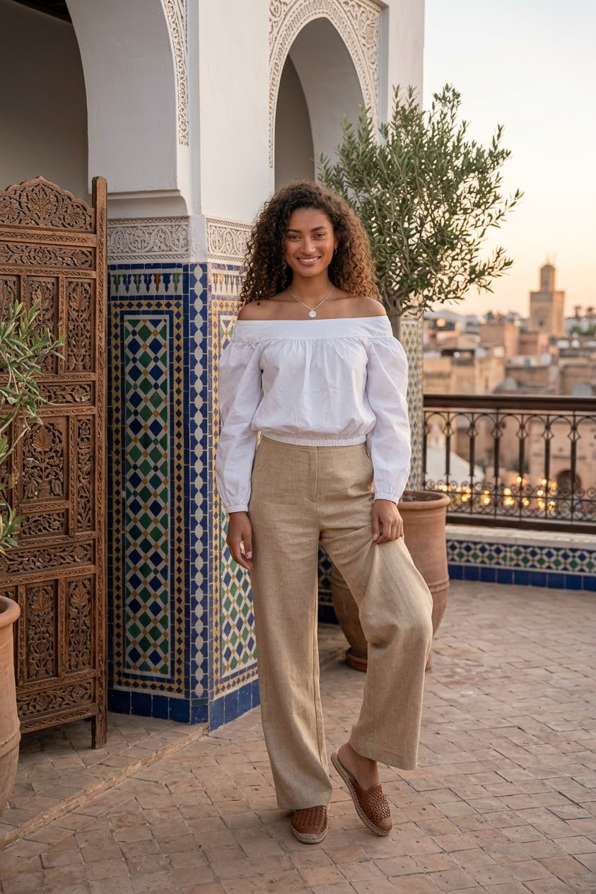 Of shoulder blouse